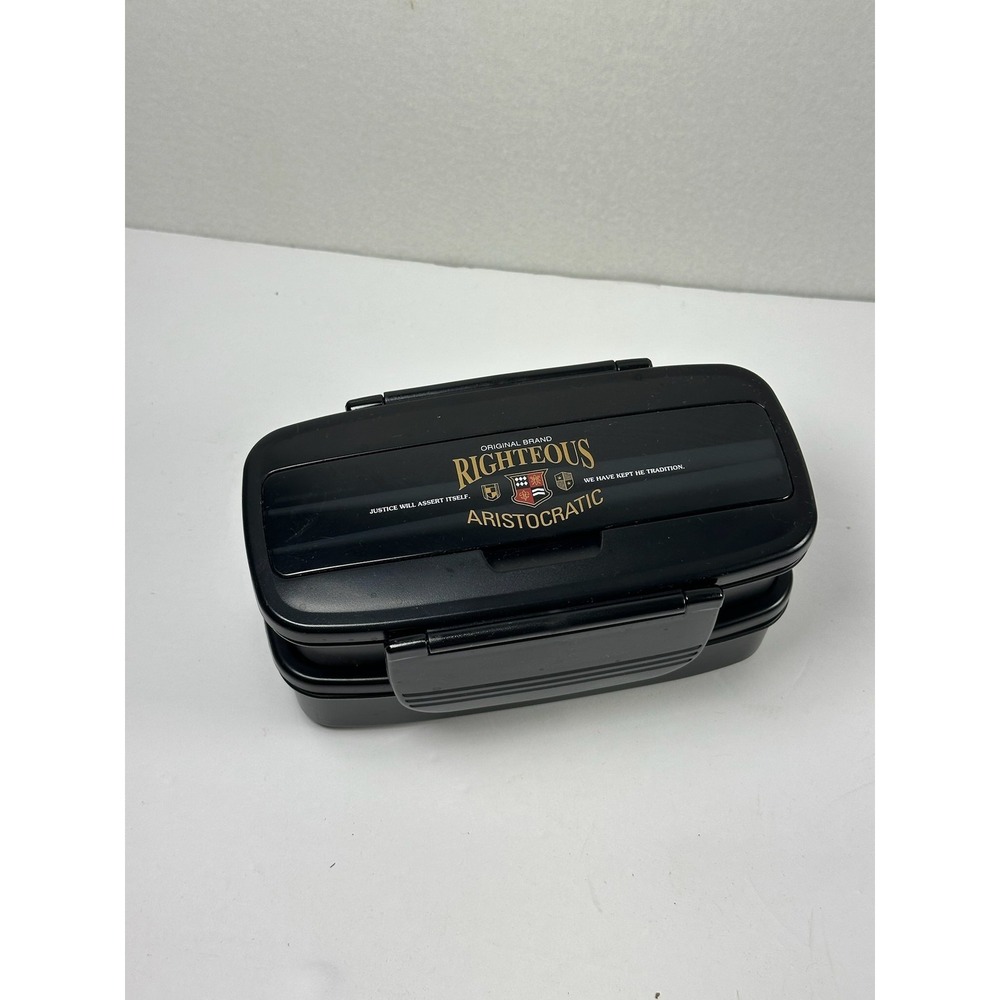 Righteous Aristocratic Two-Tier Bento Box FI-3057 Black Lunch Container A-6